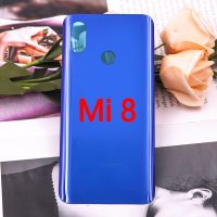 สำหรับ Xiaomi Mi 8 Mi 8 Lite ฝาหลังแบตเตอรี่ประตูหลังหน้าจอโทรศัพท์3D สำหรับ Xiaomi 8เคสฝาปิดกระจกกาวอะไหล่ LHG3765แทนที่