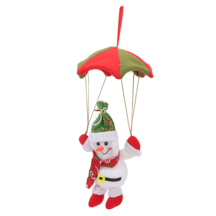 easybuy88-ร่มชูชีพจี้ซานตาคลอสมนุษย์หิมะคริสต์มาสห้างสรรพสินค้าตุ๊กตากระโดดร่มตกแต่งคริสต์มาส