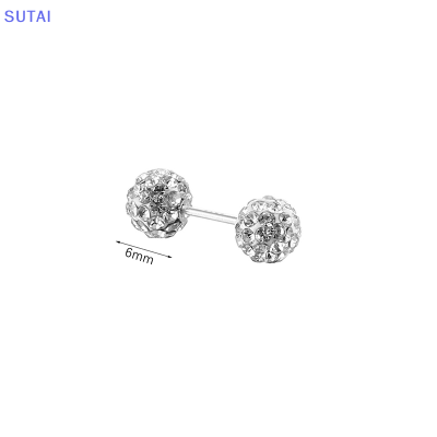 💖【Lowest price】SUTAI ต่างหูห่วง925แฟชั่น1ชิ้นต่างหูเพทายสีเงินสำหรับผู้หญิงกระดูกอ่อนห่วงกระดูกหูเจาะเล็บหวานเย็นของขวัญเครื่องประดับ