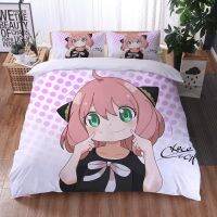 Anime Spy x Family Bedding Sets 3d Print Bed Linen Soft Duvet Cover Sets Home Single Double Size Girl Kids Room Decor