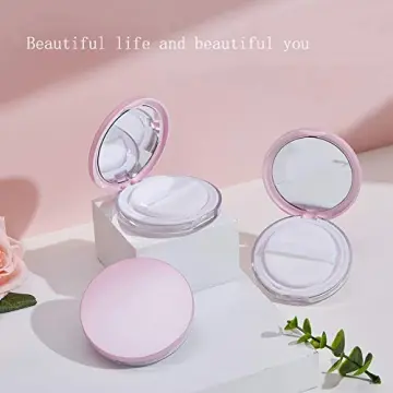 4pcs Box body powder puff box powder puff and container empty body powder  container travel powder container face powder compact case travel dispenser