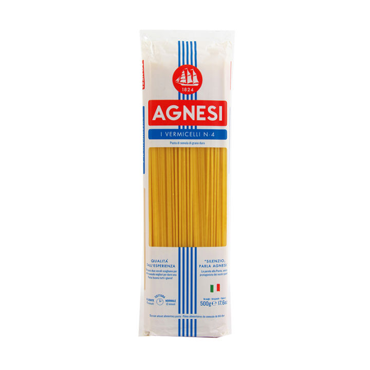 แอคเนซี เส้นเวอร์มิซเซลลี 500 กรัม Agnesi Vermicelli (4) 500 g x 1 pc