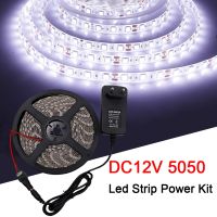 ชุดเทปแถบไฟ Led SMD 5050 2835 12 V 5M 60Led/M เทป Led ยืดหยุ่นกันน้ำชุดปลั๊กไฟริบบิ้น12 V โวลต์ตกแต่งแสงไฟกลางคืนที่บ้าน