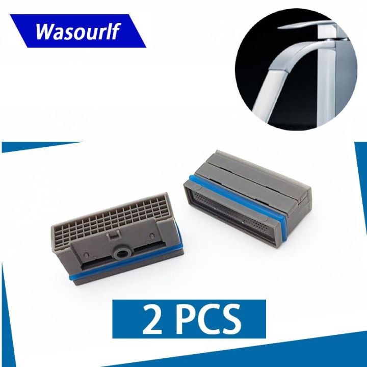 wasourlf-เครื่องเติมอากาศทรงวงรีทรงสี่เหลี่ยมสี่เหลี่ยม2ชิ้น-m24ตัวผู้ประหยัดน้ำสำหรับส่วนที่ทำจากรางน้ำก๊อกน้ำห้องน้ำห้องครัว