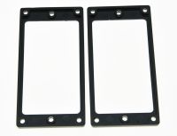 KAISH 2pcs Metal Black Humbucker Pickup Mounting Ring Flat Base Pickup Frame