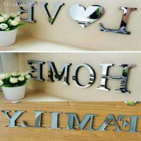 ❦♨ 1 Set English Acrylic Mirror Stickers Home Love Family Mosaic Tiles Wall Sticker Self-adhesive Sticker For Wall Diy Home Decor