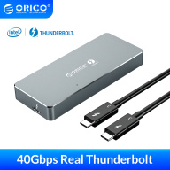 ORICO Vỏ SSD Thunderbolt 3 40Gbps NVME M.2 2TB Nhôm Type-C, Với Cáp C Đến C 40Gbps (APM2T3-G40) thumbnail