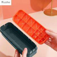 RUOHE เคสแปรงเครื่องสำอางซิลิก้าเจลแฟชั่นเรียบง่ายน่ารักขนาดใหญ่สำหรับลิปสติกกล่องกล่องเก็บของลิปสติก