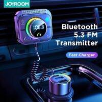 Joyroom Bluetooth 5.3 FM / AUX Bluetooth Car Adapter การติดตั้งช่องระบายอากาศ Bass Boost 3 พอร์ต PD QC 3.0 FM Bluetooth Transmitter