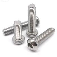 ◈✧ 10/50pcs M1.6 M2 M2.5 M3 M4 M5 M6 M8 304 A2-70 Stainless Steel ISO7380 Hexagon Hex Socket Head Button Allen Bolt Screw L 2-100mm