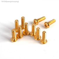 ◎∋✲ 5-10pcs iso7380 Alloy steel Titanium plated Gold Hex half round Screw M2 M2.5 M3 M4 M5 titanium plating gloden button head Screw