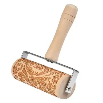 Snowflake Embossing Rolling Pin. SNOWFLAKE Pattern. Engraved Rolling Pin  With Snowflakes for Embossed Cookies or Pasta. Useful in Pottery 