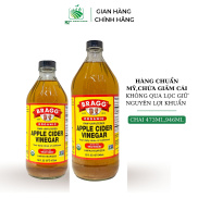 Giấm táo hữu cơ Bragg giữ nguyên giấm mẹ không qua lọc bảo toàn lợi khuẩn