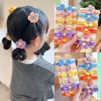 ▪◈ 6PCS Children 39;s Cartoon Hair Rope Bow Flower Small Headband Girl Baby Elastic Seamless Link Elastic Band Rope Hair Accessories