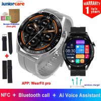 HW3 Pro Smart Watch Men NFC Bluetooth Call Full Touch Screen Sports Fitness Watch IP67 สมาร์ทวอทช์กันน้ําสําหรับ Android iOS