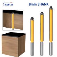 1 ชิ้น 8mm Shank 3/8 บิตเราเตอร์ตรงยาวพร้อมแบริ่งทังสเตนคาร์ไบด์ปลายเครื่องตัดมิลลิ่งสําหรับไม้แม่แบบรูปแบบบิต