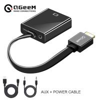 QGeeM HDMI to VGA Adapter Digital to Analog Video Audio Converter Cable HDMI VGA Connector for Xbox 360 PS4 PC Laptop TV Box
