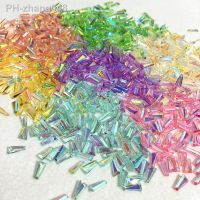 100pcs Aurora Rock Candy Diamond Nail Charms Flash Flatback Resin Glass For Nail Tips Manicure Accessory DIY Crafts Decorat Gems