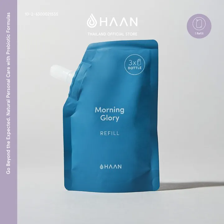 HAAN Hydrating Hand sanitizer Refill Morning Glory 100ml ถุงเติมสเปรย์