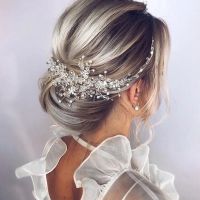 【hot】☒№  Fashion Gold Color Tiaras Hair Combs Wedding Bride Accessories Rhinestone Headpiece