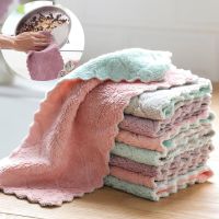 Double Layer Microfiber Kitchen Towel Super Absorbent Home Kitchen Wiping Cleaning Towel Wash Cloth Dust Cleaning Tools