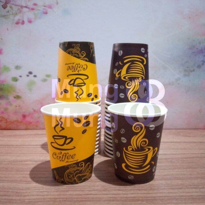 Gelas Kopi Kertas 8oz /Paper Cup 8oz isi 50pcs | Lazada Indonesia
