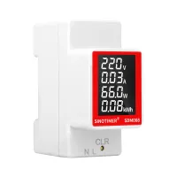 SINOTIMER SDM008เครื่องวัดพลังงานดิจิตอล AC 50-300V ราง100A มัลติมิเตอร์,มิเตอร์ KWh เครื่องวัดพลังงานไฟฟ้าแสดงผล LCD มัลติฟังก์ชั่นแรงดันไฟฟ้ากระแสสลับมัลติฟังก์ชั่นเครื่องทดสอบตัวแปรโวลต์มิเตอร์โวลต์มิเตอร์สำหรับการจัดการพลังงานอย่างมีประสิทธิภาพและการต