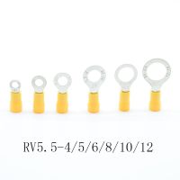 20PCS/lot RV5.5-4/5/6/8/10/12 Yellow Ring insulated terminal suit 4-6mm2 Cable Wire Connector cable Crimp Terminal  AWG Electrical Circuitry Parts Ele