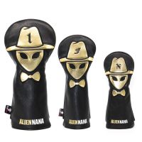 Golf club headcover set Aliennana Leather 1 Wood driver head cover Fairway golf headcvoer Hybird covers golf club wood head cove