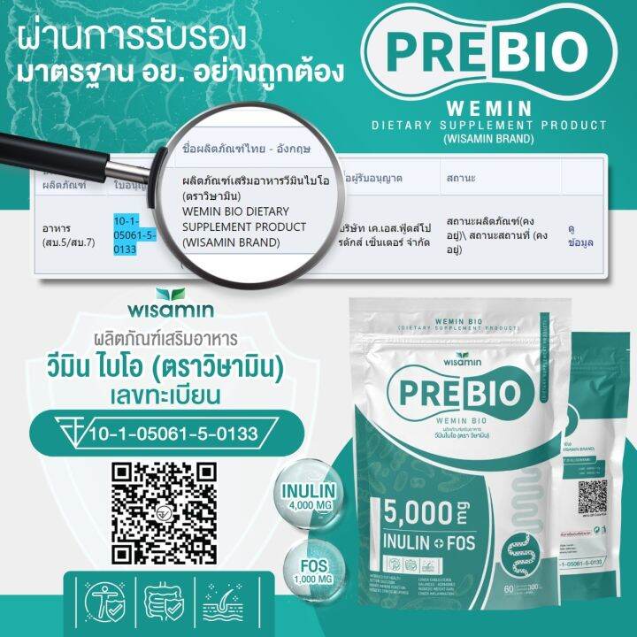 ซื้อ-1-แถม-1-pre-bio-พรีไบโอ-60-ซอง-โพรไบโอ-probio-พรีไบโอติก-และ-โปรไบโอติกส์-10-สายพันธุ์-ตราวิษามิน-สินค้าแพคคู่-รวม-80-ซอง