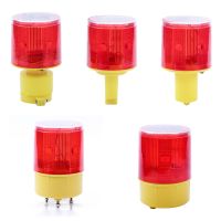 【LZ】☂  Solar Strobe Warning Red Light para Night Road Construção Cone Traffic Light Signal Safety Emergency LED Flicker Beacon Lamp