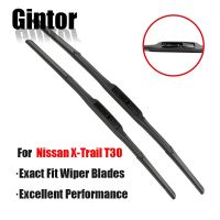 Gintor ชุดใบมีดปัดน้ำฝนด้านหน้าไม้เช็ดรถรถยนต์สำหรับ Nissan X Trail T30 2000 2007กระจกบังลม24 16 17