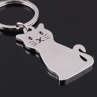 Cat Keychain Cute Key Ring for Women Kitten Lucky Cat Key Chain Key Holder Mens Car portachiavi chaveiro llaveros Bag Charm S056 Key Chains