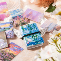 Yoofun 50sheets Vintage Famous Oil Painting Stickers Backing Material Papers for Collage Junk Journals Scrapbooking DIY