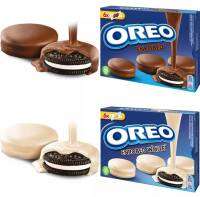 OREO Enrobed โอรีโอ้ เคลือบช็อคแลต-ไวท์ช็อคแลต มี 6 ซอง 12 ชิ้น 246 กรัม