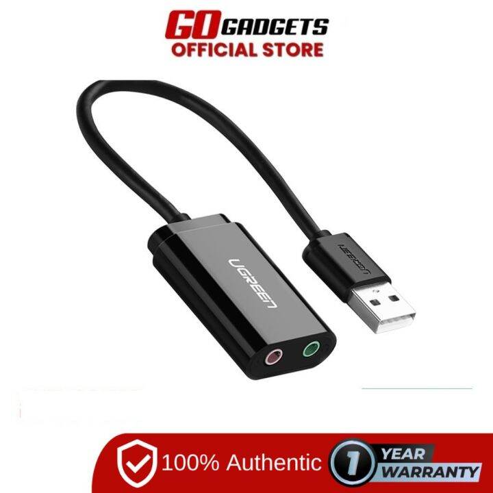Ugreen USB To Dual Jack Sound Card Stereo Adapter 2.0 Us205 30724