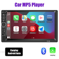 แฮนด์ฟรี FM Receiver 7นิ้ว TF USB Carplay Bluetooth 2 Din รถวิทยุ7010B7012B7018B เครื่องเล่นมัลติมีเดีย Touch Screen