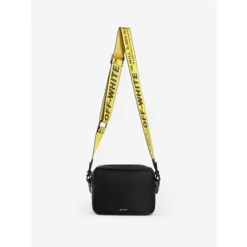 Off-White c/o Virgil Abloh Nylon Crossbody Bag W/ Logo Webbing in