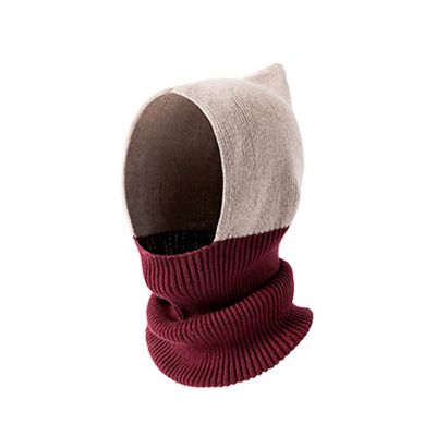 ขายร้อน DMZ82ไหมพรมถักฤดูหนาวผู้หญิงหมวกขนแกะความร้อนผ้าพันคอฮู้ดแผงหมวก,ต่อต้านลมหนาว,การออกแบบกึ่งปิด,ยืด