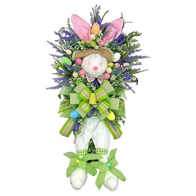 Easter Day Easter Bunny Wreath Decoration Easter Wreath Front Door Wall Window Decor for Home Farmhouse Decorations