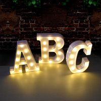 ▤ 3D LED Night Lamp 26 Letter 0-9 Digital Marquee Sign Alphabet Light Wall Hanging Lamp Indoor Decor Wedding Party LED Night Light