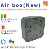 Tuya Smart WiFi Air Box Formaldehyde CO2 VOC Temperature and Humidity 5-in-1 Functional Air Quality Detector