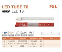 LL หลอดนีออน LED 18w FSL หลอดยาวแสงสีขาวและวอร์มไวท์