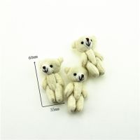 ☼◕ 1Pcs 1/12 Dollhouse Miniature Accessories Mini Plush White Bear Simulation Mini Animal Toy Furniture for Doll Home Decoration