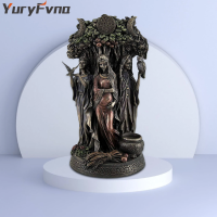 YuryFvna 16cm Resin Statue Greece Religion Celtic Triple Goddess Maiden Mother and the Crone Sculpture Figurine