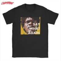 Men Pulp Fiction Say What Again T Shirts Pure Cotton Clothes Funny Tee Shirt Adult Tshirt 100% cotton T-shirt
