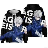 YT BLUE LOCK Hoodie Long Sleeve Tops Casaul Unisex Anime Sweatshirt Fashion Graphic Hoody 3D Printed TY