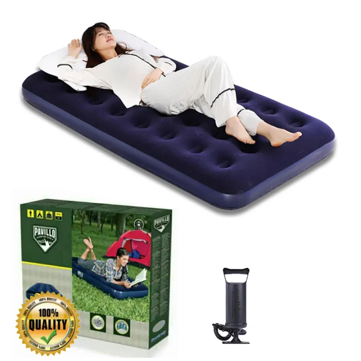 พร้อมสต็อก ที่นอนเป่าลม ที่นอนเป่าลมหุ้มกำมะหยี่ ที่นอนปิคนิคขนาดเตียง