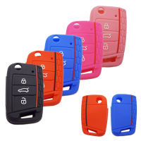 Xinyuexin New For VW Golf 7 MK7 Silicone Car Key Cover FOB Case For Skoda Octavia A7 New Polo Remote Key Jacket Bag Car-stying