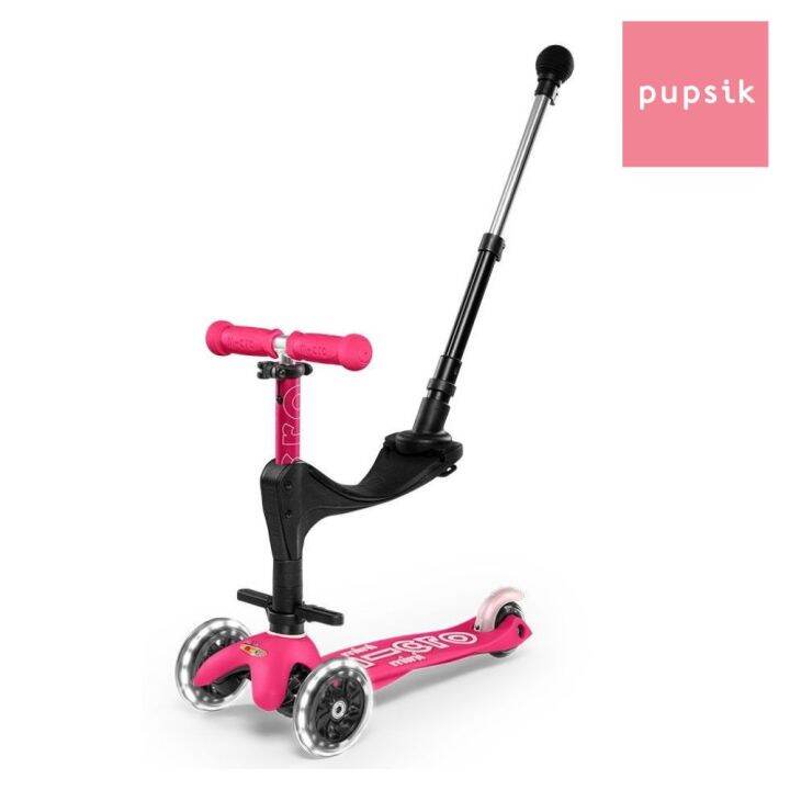 Micro Mini 3in1 Deluxe PLUS Scooter (LED Wheels) Pink Lazada